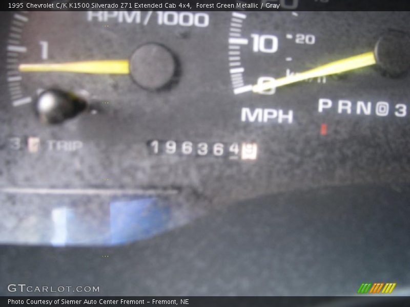 Forest Green Metallic / Gray 1995 Chevrolet C/K K1500 Silverado Z71 Extended Cab 4x4
