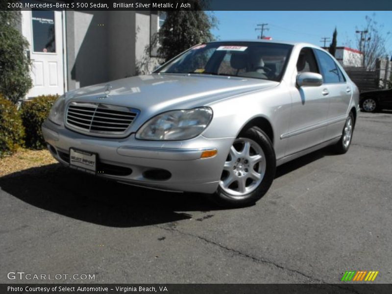 Brilliant Silver Metallic / Ash 2002 Mercedes-Benz S 500 Sedan