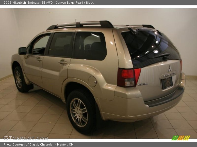 Canyon Beige Pearl / Black 2008 Mitsubishi Endeavor SE AWD