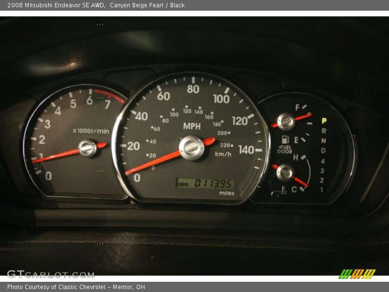 Canyon Beige Pearl / Black 2008 Mitsubishi Endeavor SE AWD