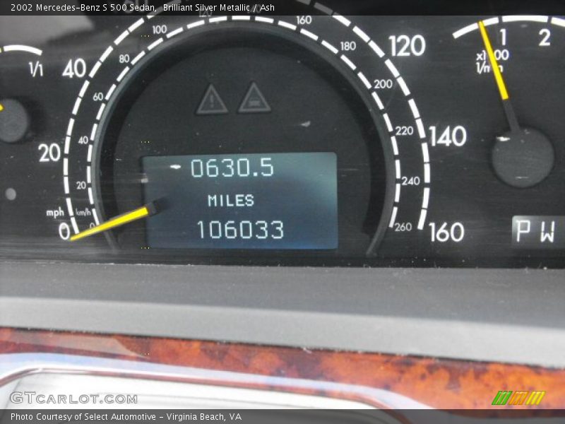 Brilliant Silver Metallic / Ash 2002 Mercedes-Benz S 500 Sedan