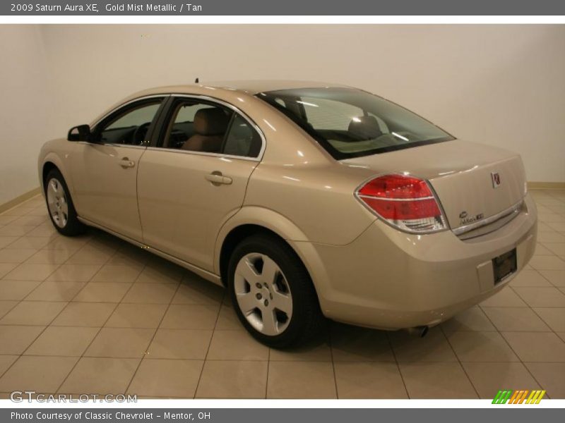 Gold Mist Metallic / Tan 2009 Saturn Aura XE