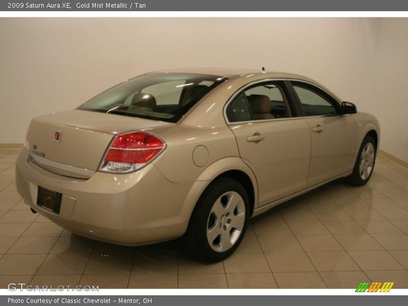 Gold Mist Metallic / Tan 2009 Saturn Aura XE