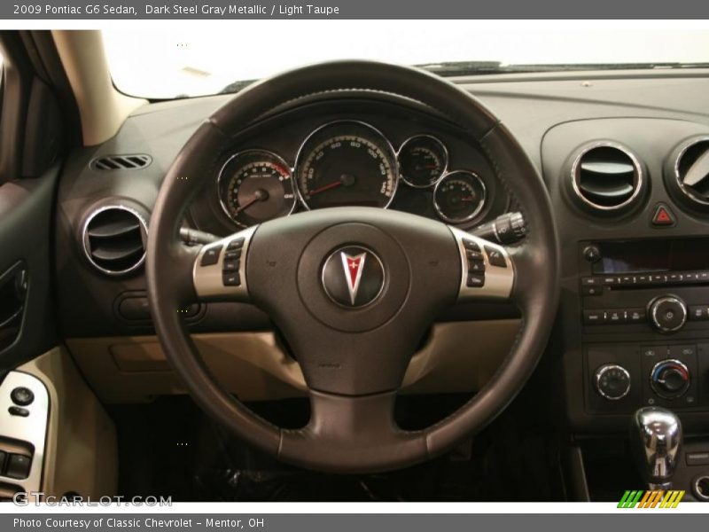 Dark Steel Gray Metallic / Light Taupe 2009 Pontiac G6 Sedan