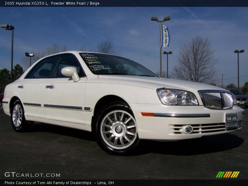 Powder White Pearl / Beige 2005 Hyundai XG350 L