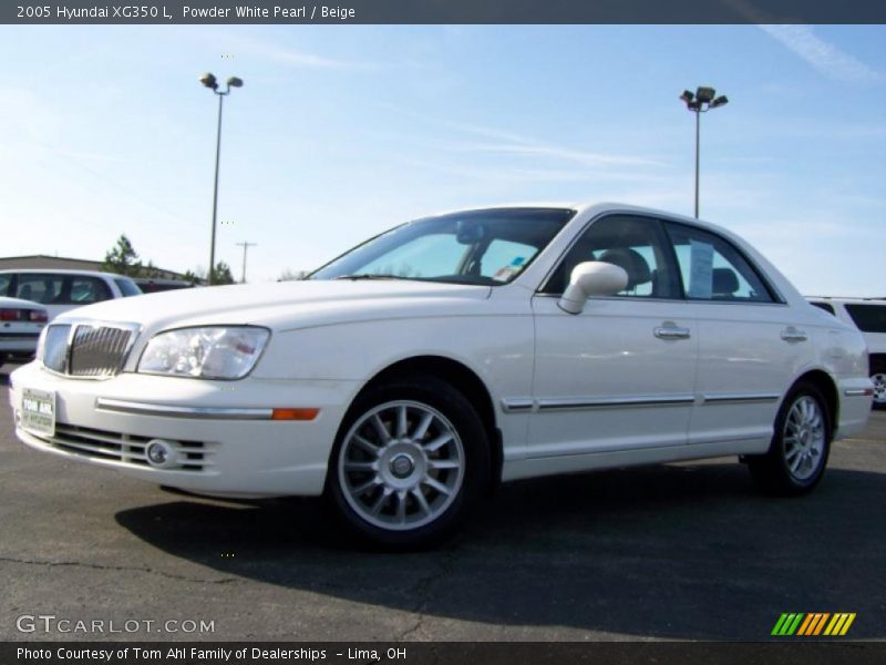 Powder White Pearl / Beige 2005 Hyundai XG350 L