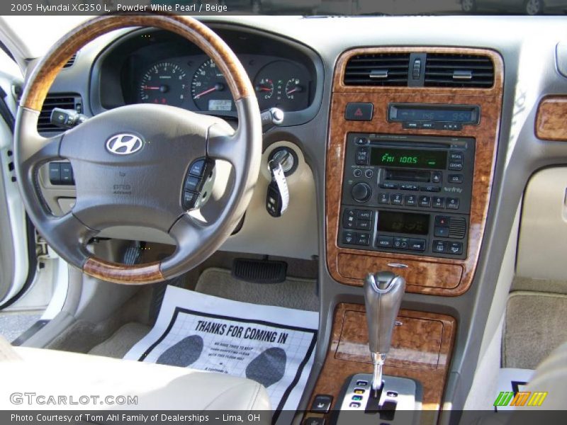 Powder White Pearl / Beige 2005 Hyundai XG350 L