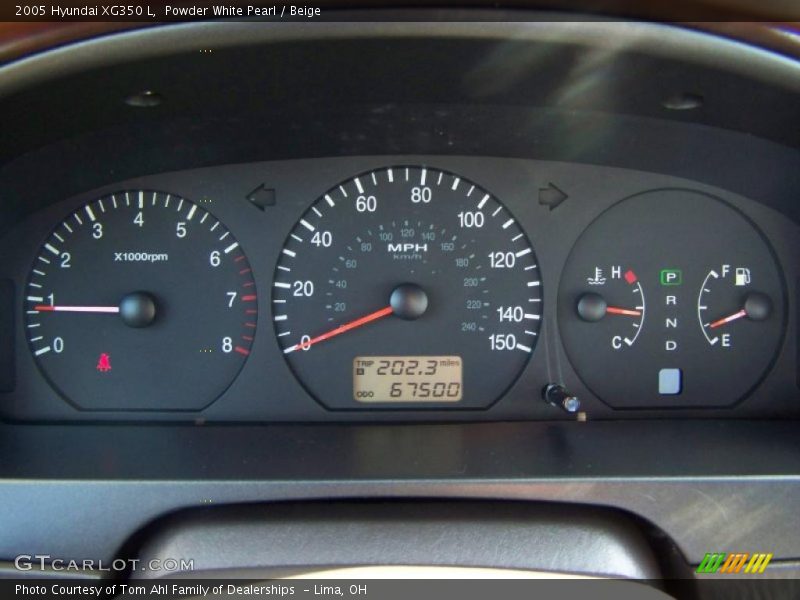 Powder White Pearl / Beige 2005 Hyundai XG350 L