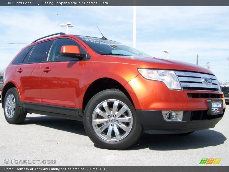 Blazing Copper Metallic / Charcoal Black 2007 Ford Edge SEL