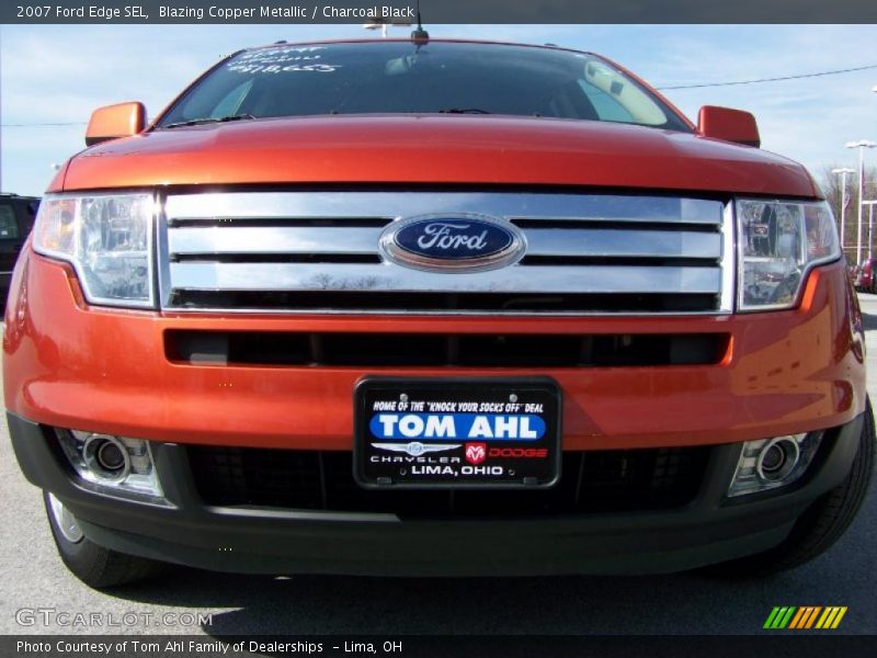 Blazing Copper Metallic / Charcoal Black 2007 Ford Edge SEL