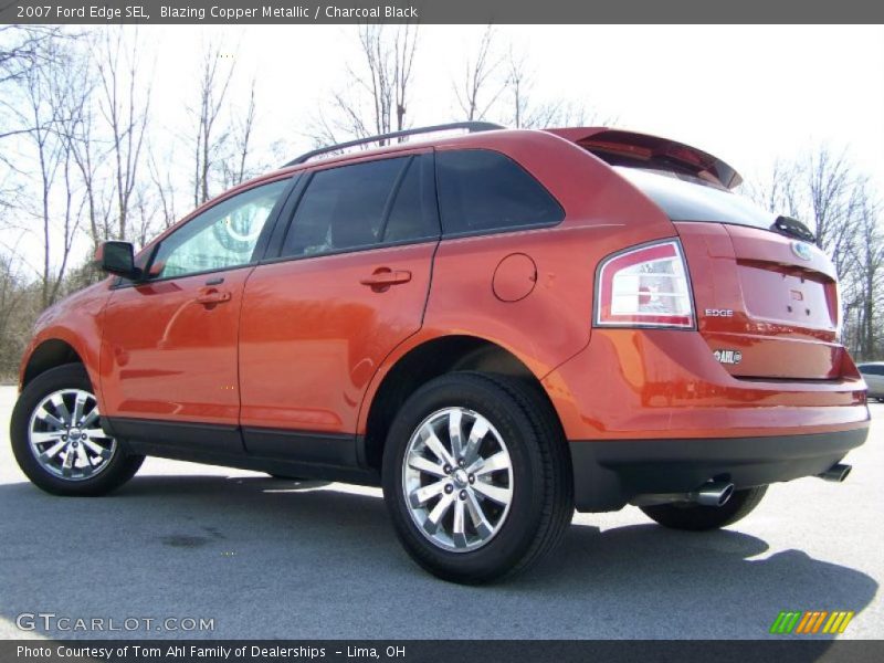 Blazing Copper Metallic / Charcoal Black 2007 Ford Edge SEL