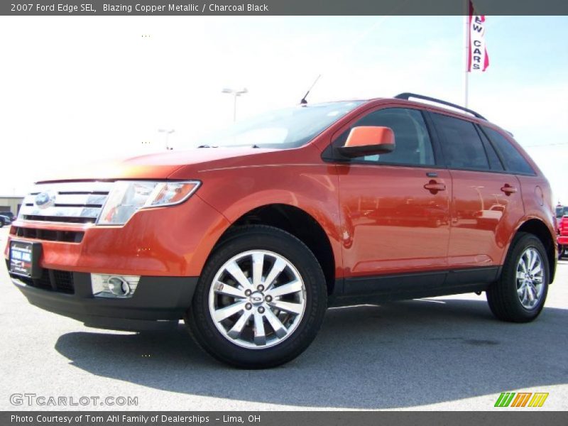 Blazing Copper Metallic / Charcoal Black 2007 Ford Edge SEL