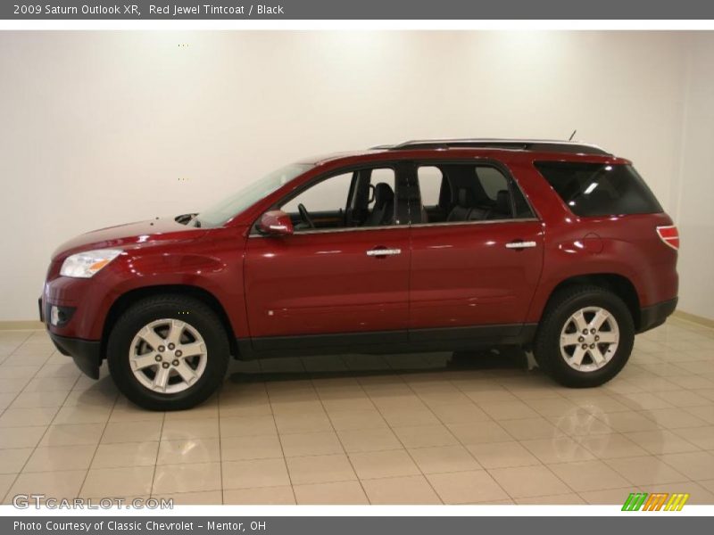 Red Jewel Tintcoat / Black 2009 Saturn Outlook XR