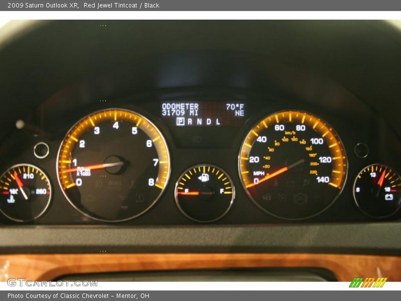 Red Jewel Tintcoat / Black 2009 Saturn Outlook XR