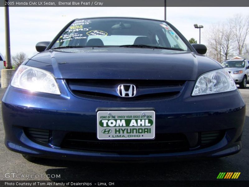 Eternal Blue Pearl / Gray 2005 Honda Civic LX Sedan