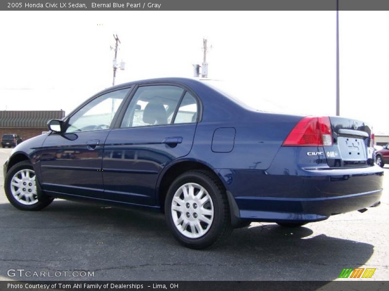 Eternal Blue Pearl / Gray 2005 Honda Civic LX Sedan