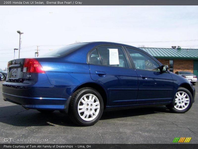Eternal Blue Pearl / Gray 2005 Honda Civic LX Sedan