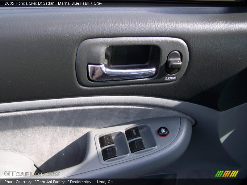 Eternal Blue Pearl / Gray 2005 Honda Civic LX Sedan