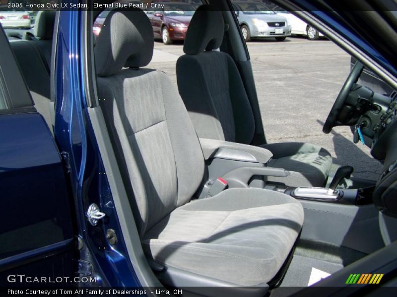 Eternal Blue Pearl / Gray 2005 Honda Civic LX Sedan