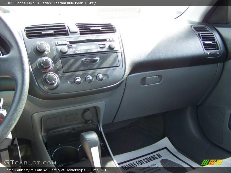 Eternal Blue Pearl / Gray 2005 Honda Civic LX Sedan