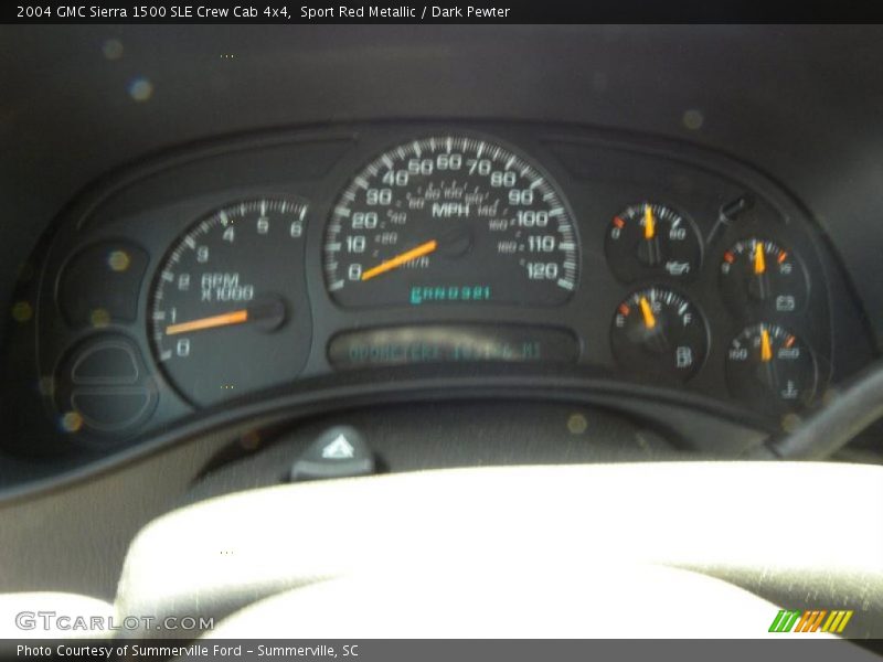 Sport Red Metallic / Dark Pewter 2004 GMC Sierra 1500 SLE Crew Cab 4x4