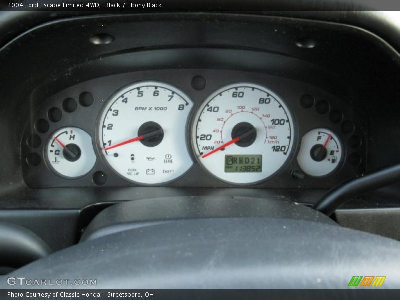 Black / Ebony Black 2004 Ford Escape Limited 4WD