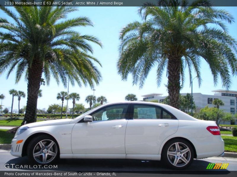 Arctic White / Almond Beige 2010 Mercedes-Benz E 63 AMG Sedan