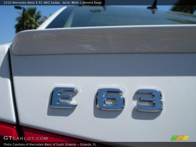 Arctic White / Almond Beige 2010 Mercedes-Benz E 63 AMG Sedan