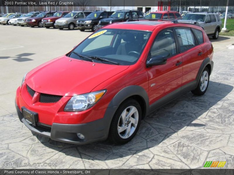 Lava Red / Graphite 2003 Pontiac Vibe