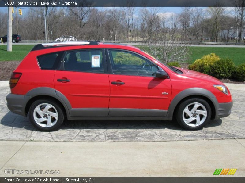Lava Red / Graphite 2003 Pontiac Vibe