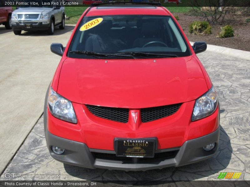 Lava Red / Graphite 2003 Pontiac Vibe