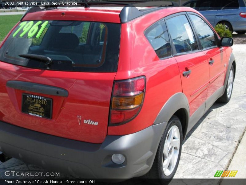 Lava Red / Graphite 2003 Pontiac Vibe