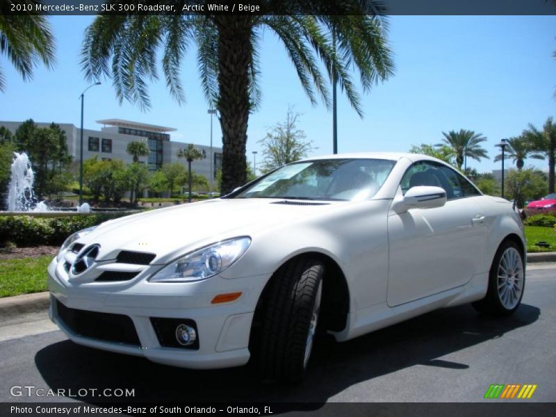 Arctic White / Beige 2010 Mercedes-Benz SLK 300 Roadster