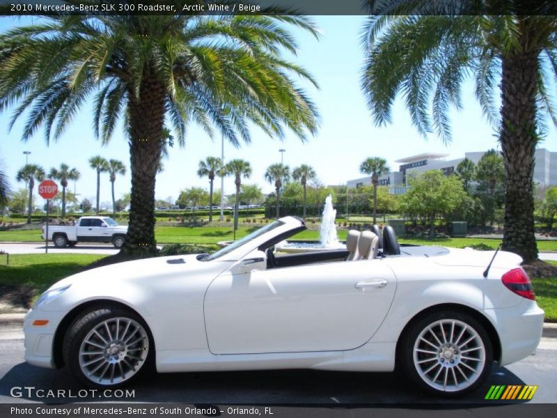 Arctic White / Beige 2010 Mercedes-Benz SLK 300 Roadster
