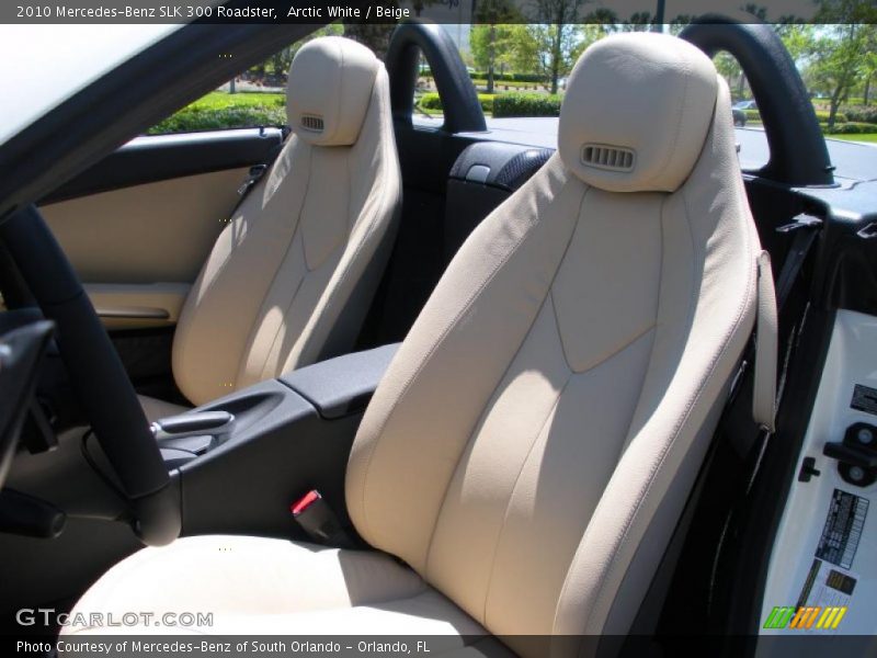 Arctic White / Beige 2010 Mercedes-Benz SLK 300 Roadster
