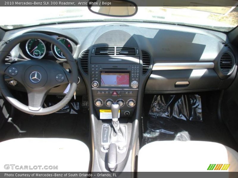 Arctic White / Beige 2010 Mercedes-Benz SLK 300 Roadster
