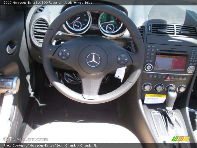Arctic White / Beige 2010 Mercedes-Benz SLK 300 Roadster