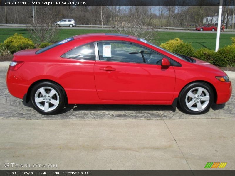 Rallye Red / Gray 2007 Honda Civic EX Coupe