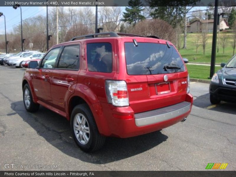 Vivid Red Metallic / Black 2008 Mercury Mariner V6 4WD
