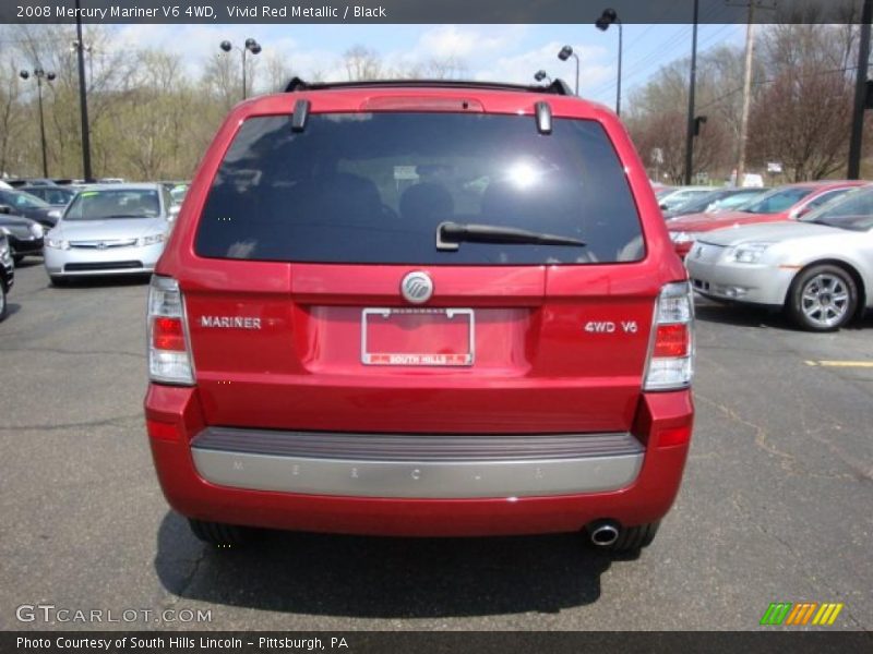 Vivid Red Metallic / Black 2008 Mercury Mariner V6 4WD