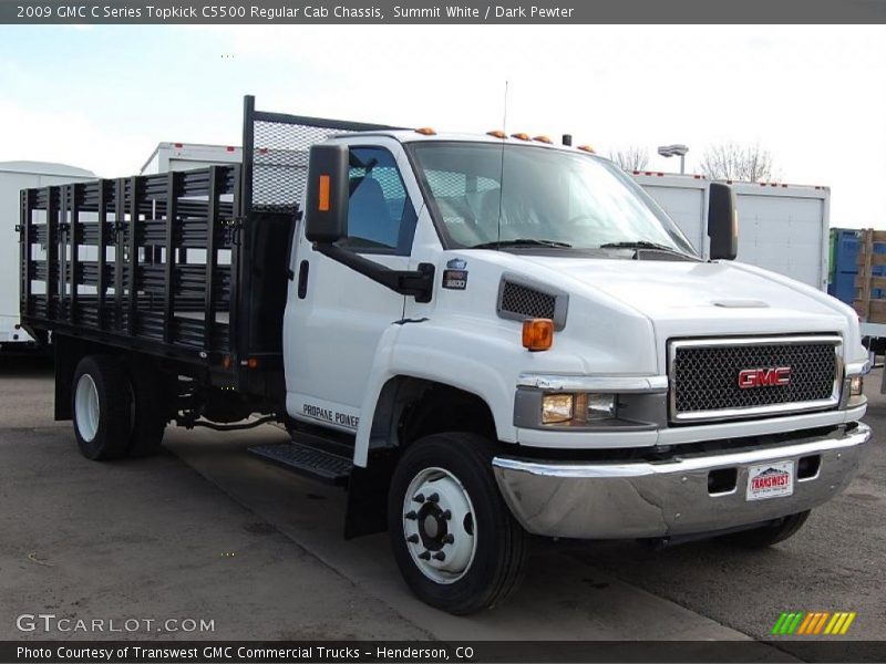 Summit White / Dark Pewter 2009 GMC C Series Topkick C5500 Regular Cab Chassis