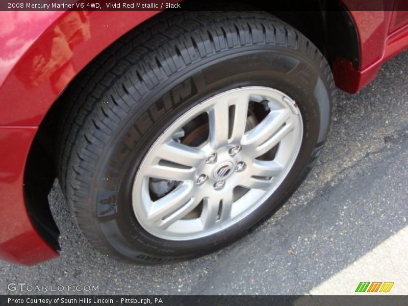 Vivid Red Metallic / Black 2008 Mercury Mariner V6 4WD