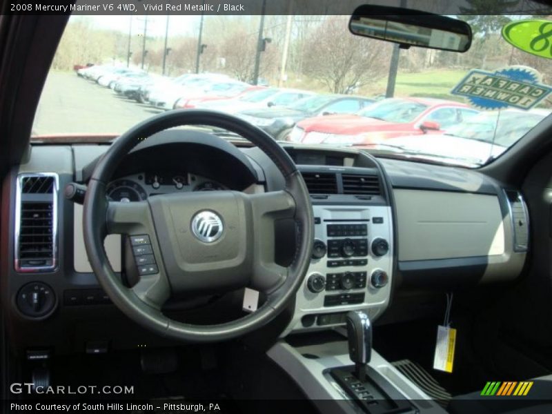 Vivid Red Metallic / Black 2008 Mercury Mariner V6 4WD