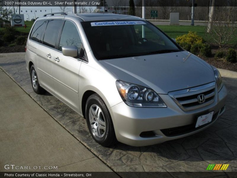 Silver Pearl Metallic / Gray 2007 Honda Odyssey EX-L