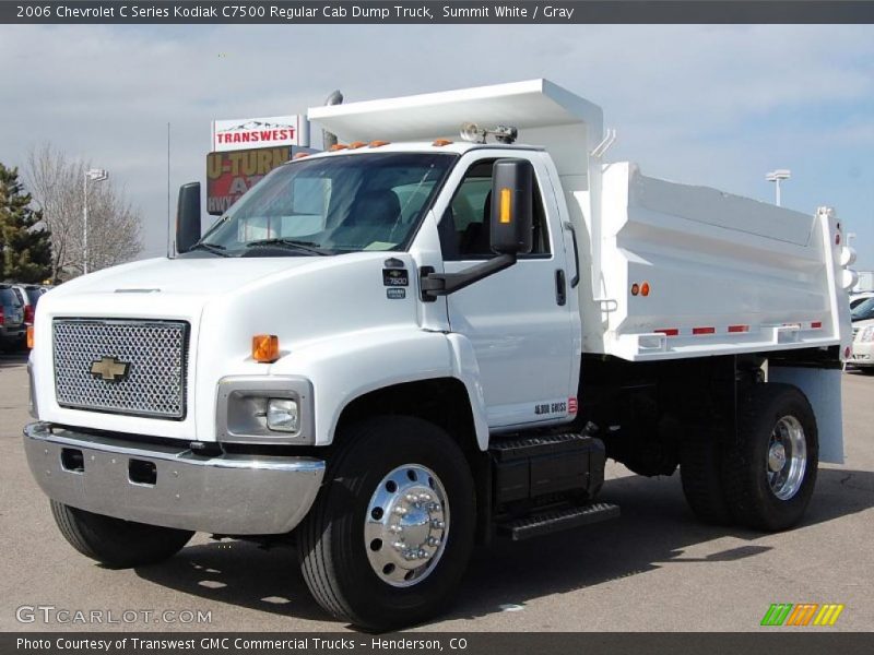 Summit White / Gray 2006 Chevrolet C Series Kodiak C7500 Regular Cab Dump Truck