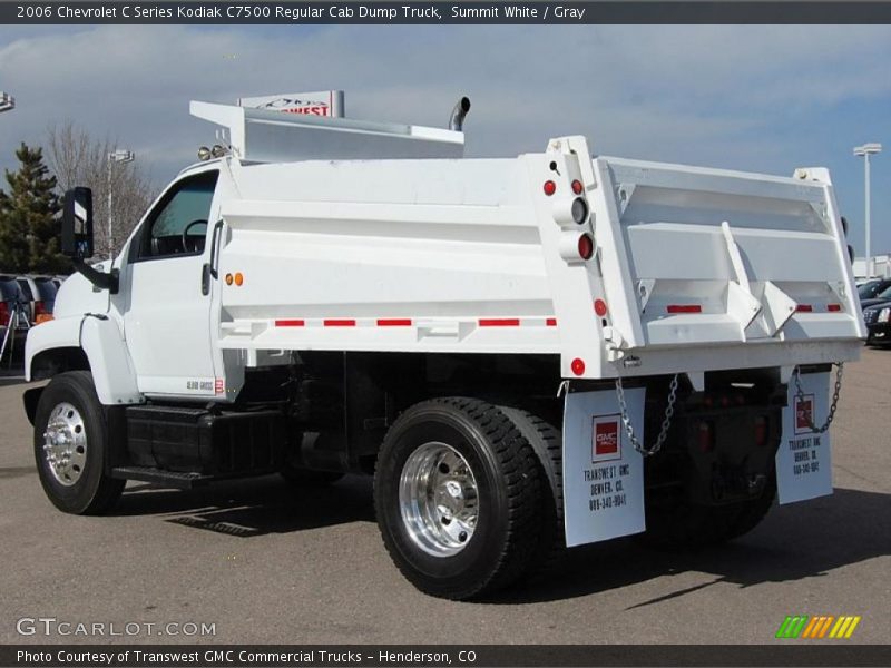 Summit White / Gray 2006 Chevrolet C Series Kodiak C7500 Regular Cab Dump Truck