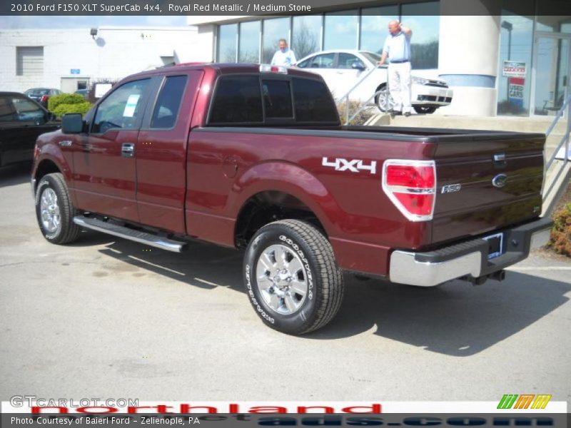 Royal Red Metallic / Medium Stone 2010 Ford F150 XLT SuperCab 4x4