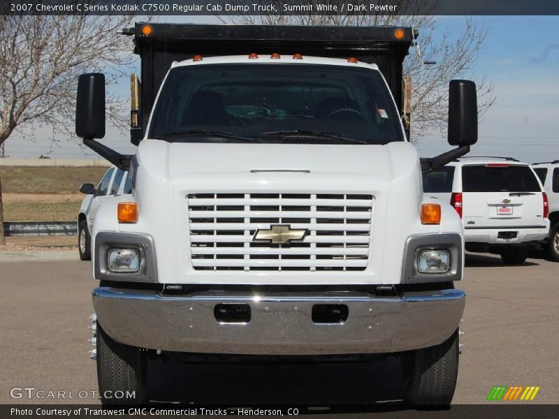 Summit White / Dark Pewter 2007 Chevrolet C Series Kodiak C7500 Regular Cab Dump Truck