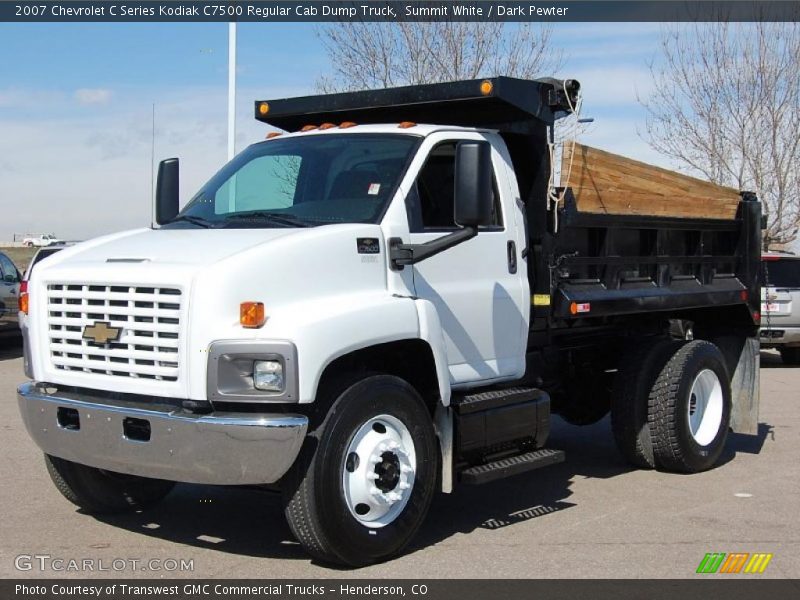 Summit White / Dark Pewter 2007 Chevrolet C Series Kodiak C7500 Regular Cab Dump Truck