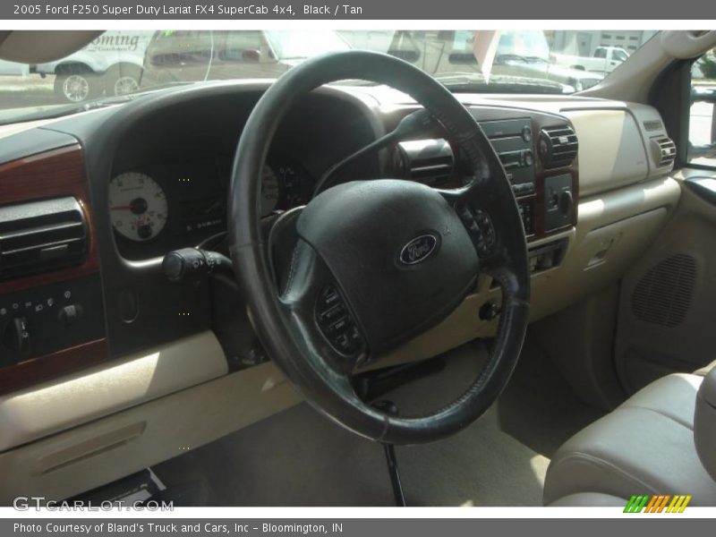 Black / Tan 2005 Ford F250 Super Duty Lariat FX4 SuperCab 4x4